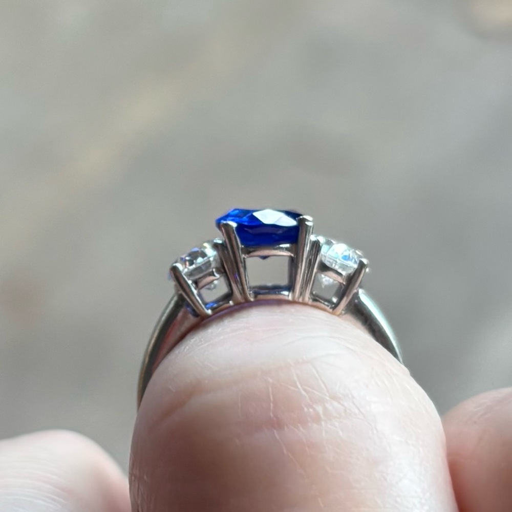 14k WG Blue Spinel Ring - Picture 7 of 15